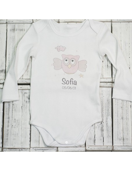 Regalo body y doudou personalizado rosa