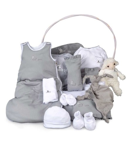 Canastilla Bebe Serenity Ensueño Gris