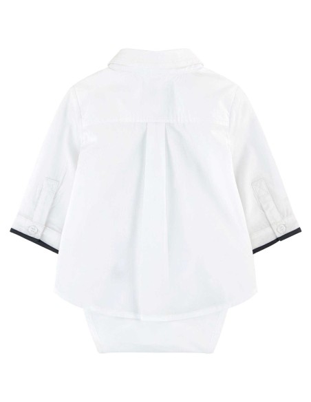 Body Camisa Corbata Karl Lagerfeld Blanco/Negro Back