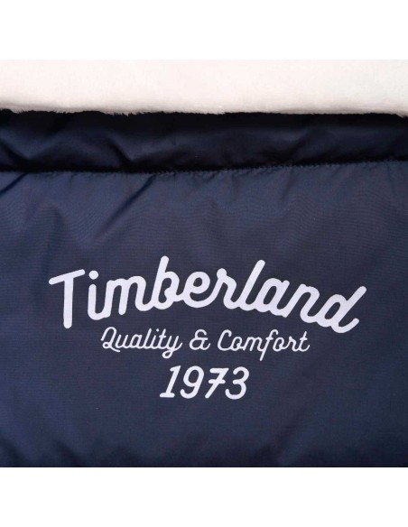 Saco cochecito bebé Timberland detalle logotipo