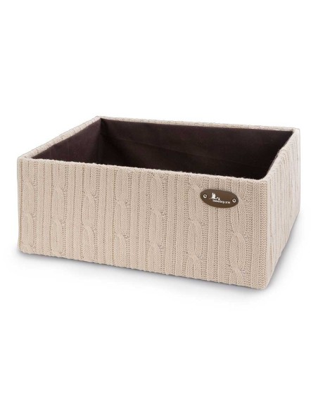 Cesta Lana Rectangular Beige